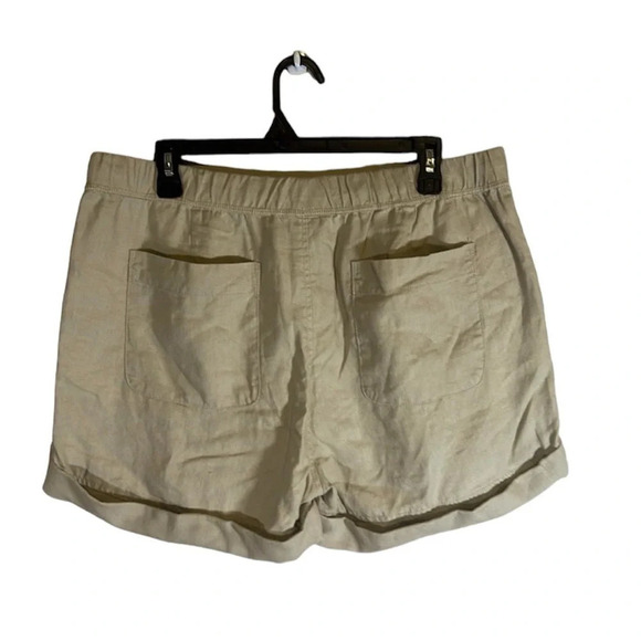 Garnet Hill Linen Shorts Size 12 Summer Resort Vacation Casual Weekend Travel - Picture 2 of 7